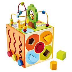 Bino & Mertens- Centrarse Cubo de estimulación, Multicolor, Medium (Mertens GmbH 84189)