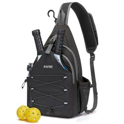 G4Free Borsa per pickleball, borsa sportiva per pickleball, unisex, leggera, per racchette da pickleball, Nero, L, Zaino casual