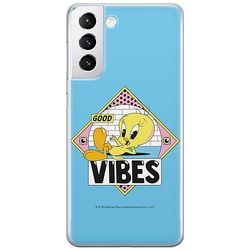 ERT GROUP etui na telefon Samsung S21, case oryginalny i oficjalnie licencjonowany przez Looney Tunes, wzór Tweety 013, optymalnie dopasowane, plecki z TPU