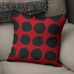 BonaMaison Fundas para Cojínes, Negro Rojo Funda de Almohada Elegante y Suave para Decorativa Moderna Decoración del Hogar Habitación, 50x50 Cm - Diseñado y Fabricado en Turquía