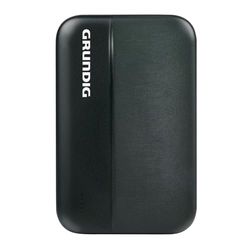 Grundig Powerbank 5000 mAh - Power Bank with USB-C & 2 x USB-A - Compact Charger for Mobile Phone - Power Bank iPhone & Android - Charging Station for On the Go - Black