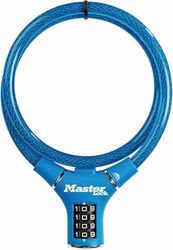 MASTER LOCK Lucchetto Bici [Combinazione] [90 cm Cavo] [Esterno] [Colore Casuale] 8229EURDPROCOL - Ideale per Proteggere Bicicletta, Skateboard, Passeggino, Falciatore, Attrezzature Sportive