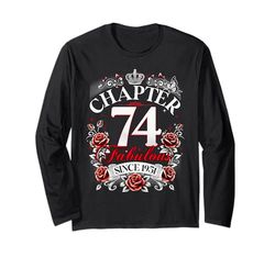 Womens Chapter 74 Fabulous Since 1951 74th Birthday Design Maglia a Manica
