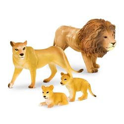 Terra by Battat- Estatuilla de león – Familia de Leones – Animales de Safari Battat Juguete, Multicolor, 12,5 x 7,49 x 8 cm (Branford Ltd. AN2827Z)