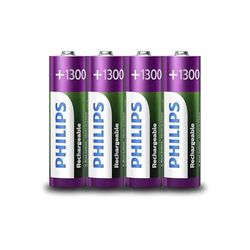 Philips Rechargeables bateria R6B4A130/10 AA - Bateria/pilha recarregável (1300 mAh, hidreto metálico de níquel (NiMH), 1,2 V)
