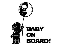 Oedim Baby on Board Sticker Ballon Zwart | 20 x 20 cm | Easy Placement Sticker | Economische en Duurzame Auto Sticker