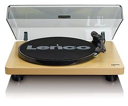 Lenco L-30WD USB - Giradiscos de correa - 33 y 45 RPM - USB - Salida RCA - Digitaliza discos - Preamplificador - Madera, único