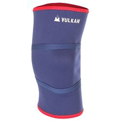 Vulkan Classic Neoprene Knee Support, Navy Blue/Red, X-Small