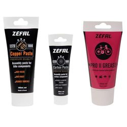 ZEFAL Underhållspaket - Pro II fett, kolpasta och kopparpasta - cykelfett och kolmonteringspasta - tillverkad i Frankrike
