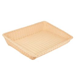 Garcia de Pou Cestino Rettangolare-Pendenza Imitazione Vimini, Pp, Naturale, 45x60x5/12 CM