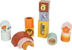 Small Foot Bloques de Descubrimiento Safari, motricidad y sentidos Infantil, Madera, a Partir de 12 Meses, 12230 Toy, Multicolor