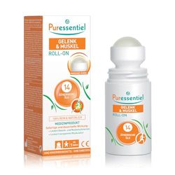 Puressentiel - Articolazioni e Muscoli - Roller Dispositivo Medico con 14 Oli Essenziali - Allevia i dolori muscolari e articolari - Formula 99,9% di origine naturale - Con sfera massaggiante - 75ml