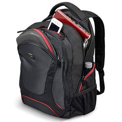 PORT DESIGNS COURCHEVEL Mochila para Laptop de 14/15,6 '' y Tableta de 10.1 '', Negro-Rojo