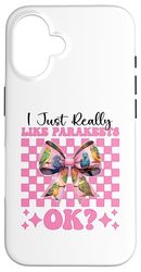 I Just Really Like Parakeets, Ok? Budgie Parrot Girl Mom Case for iPhone 16