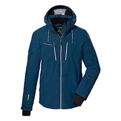 killtec Uomo Giacca da sci/giacca funzionale con cappuccio staccabile con cerniera e ghetta antineve KSW 44 MN SKI JCKT, dark petrol, M, 38698-000