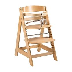roba Trona Evolutiva de Madera Natural Sit Up Click, Altura Ajustable con un Clic, Cinturón de 3 Puntos, de 6 Meses hasta 70 kg, con Barra de Seguridad