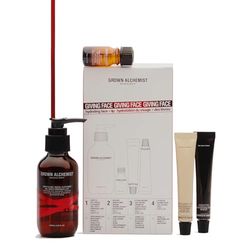 Grown Alchemist Giving Face, Limited Edition Gift Set & Value pack - 5ml Instant Smoothing Serum, 12ml Hydra-repair Day Cream, 12ml Hydrating Lip Balm & 100ml Gentle Gel Facial Cleanser