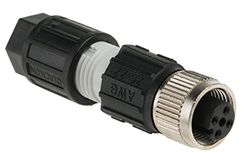 PHOENIX CONTACT SACC-M12FS-4QO-0.34-M connector, 4-polig, 3,5 mm-6 mm kabelbuitendiameter, 14.700 g