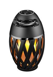 Lexibook Decotech Enceinte Bluetooth Stéréo effet Flamme LED - usage intérieur et extérieur - sans fil - batterie rechargeable - noir/jaune - BTL075