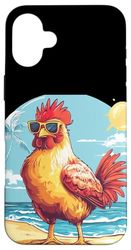 Sunglasses Chicken on the Beach Costume for Boys and Girls Case for iPhone 16 Plus