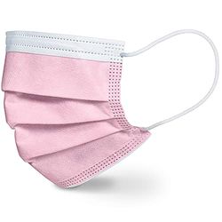 Beurer MM 15 Chirurgisch masker type IIR, Made in EU, 3-laags medisch gelaatsmasker beschermt uw omgeving tegen druppels en micro-organismen, warmte-absorberend, roze, 10 stuks