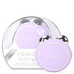 FOREO BEAR 2 go, Tonificador facial de microcorrientes para llevar de viaje, Masajeador facial antiarrugas, Reductor de papada, Lifting facial inmediato, Reafirma y define, Lavender