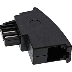 InLine 19841 Adaptador TAE-N Macho a RJ11 Hembra, Negro