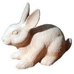 CONIGLIO PASQUALE GIGANTE IN TERRACOTTA, FATTO A MANO; LUNGHEZZA CM. 55, LARGHEZZA CM. 25, ALTEZZA CM. 42 CONIGLIETTO DECORAZIONI PER PASQUA MADE IN ITALY
