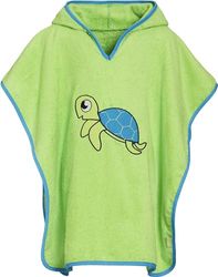 Playshoes Unisex Kinder Unisex Kinder Poncho Badrock 30 - Grün Schildkröte S (bis ca. 4 Jahre)
