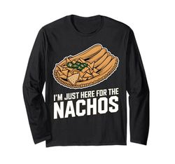 Divertido Béisbol Nachos Amante Día del Juego Snack Deportes Manga Larga