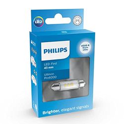 Philips Ultinon Pro6000 LED Festoon lampe de signalisation automobile (C5W), 4.000K, 43mm