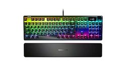 SteelSeries Apex 7 - Teclado mecánico para gaming – Smart Display OLED – Retroiluminación LED RGB - Interruptores azul - Teclado alemana (QWERTZ)