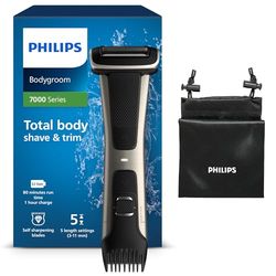 Philips BG7025/15 Bodygroom 7000 Depilatore Corpo da Uomo, Wet&Dry, Pettini Regolabili 3-11 mm, Testina 4D, Autonomia fino a 80 min