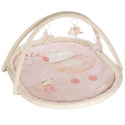Fehn 3D-activiteitendeken vogel – speelboog met 5 afneembare speeltjes voor baby's, spelen en plezier in liggen, zitten en kruipen, voor baby's en peuters vanaf 0+ maanden