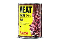 Josera Meat Lovers Pure Lamb Natvoer voor honden, graanvrij, hoog vleesgehalte, heerlijk lam, sappige bouillon en mineralen, volledig voer, 6 x 800 g