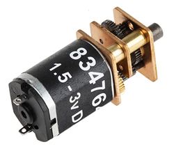 RS PRO Motor de engranaje de cepillo de hasta 3 Ncm, 3 V CC / 0,58 W, diámetro del eje 3 mm, 12 mm x 24,3 mm