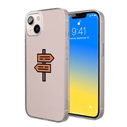 Bonateks, Custodia stampata digitale, compatibile con iPhone 14, custodia per cellulare, custodia protettiva, antiurto, silicone, flessibile, trasparente
