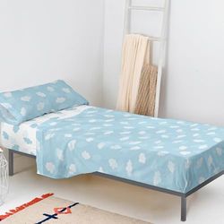 Clouds Juego de sábanas 2 piezas 160x270 cm (Cama 80/90) Azul_AlexandreHouse