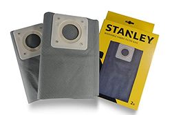 Stanley Washable 20L Cloth Filter Bags for Wet and Dry Vacuum Cleaners Waschbaren Stofffilterbeuteln Gray 20-l-Stofffilterbeutel - Grey - Pack of 2