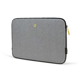 DICOTA Skin Case FLOW, Fodral för Laptop/Notebook/Surfplatta, Neopren-laptopväska, elastiskt, antracit/blå, för laptops 15-15,6 tum