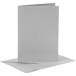 Creativ Postcards with envelopes, Paper, Grey, One Size