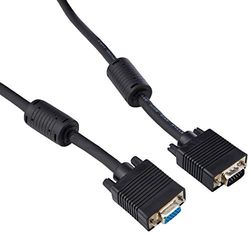 Pro Signal PSG90719 SVGA HD15 Mannelijke naar Vrouwelijke Monitor Lead, Alle Pins Verbinden, 1m, Zwart