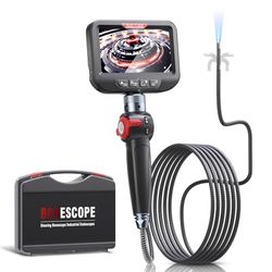 Ralcam Endoskopkamera med ljus, endoskopskamera – endoskop 8,5 mm inspektionskamera 4,3 tum HD 1080P rörkamera, kameror med 10 lysdioder, IP67 vattentät 2 m halvstyv kabel, teleskopkamera, bilverktyg