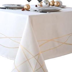 Nydel damastsduk (150 x 250 cm) D1878543313 elfenben/silver