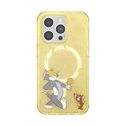 PopSockets Funda para iPhone 14 Pro con MagSafe, Funda para iPhone 14 Pro, el Agarre se Vende por Separado, Compatible con Carga inalámbrica, Cheese Please