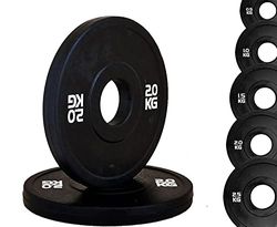 G5 HT SPORT Bumper Micro laadschijf, totaal zwart, gat Ø 50 mm, voor sportschool en thuisgym van 0,5 tot 2,5 kg (2 x 1,25 kg)