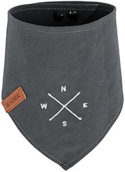 BE Nordic Foulard, L: 50 cm, Gris foncé avec Motif Rose des Vents
