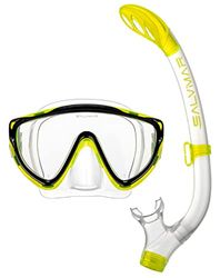 Combo Mask Silikon Kille Svart Mask- Tr. Lime +Deb Tr. Lime Snorkel