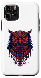 Gráfico Ornate Night Owl Art Colores Brillantes Amantes de la Vida Silvestre Carcasa para iPhone 11 Pro