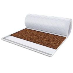 FDM Surmatelas en Mousse à Froid en Coco 140 x 200 cm Dureté H4 Hauteur env. 4 cm Convient aux Personnes allergiques Certifié Öko-Tex Blanc